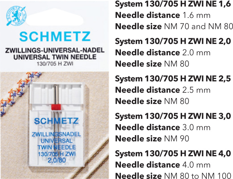 Schmetz Universal Twin Needles