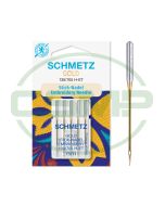 SCHMETZ GOLD EMBROIDERY SIZE 75 PACK OF 5 CARDED