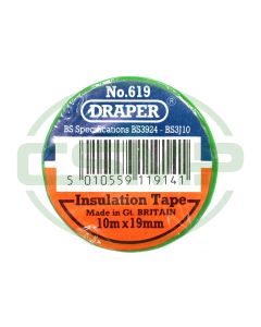 11914 INSULATION TAPE GREEN 19MMX10M CLEARANCE