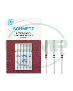 SCHMETZ LEATHER SIZE 80 - 100 PACK OF 5 CARDED