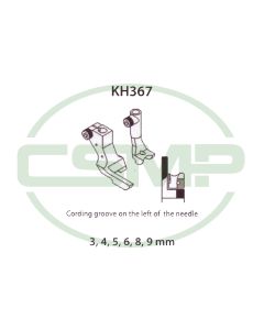 KH367PLX6MM PIPING FOOT SET LEFT 6MM ADLER 467 INCLUDES INNER AND OUTER FOOT