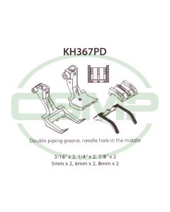 KH367PDX3/8=9.5mm DOUBLE PIPING SET 367 INCLUDES INNER AND OUTER FOOT