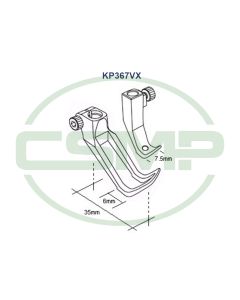 KP367VX FOOT SET DURKOPP INCLUDES INNER AND OUTER FOOT
